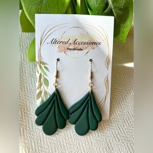 2/$30 Deep Green Drop Earrings
